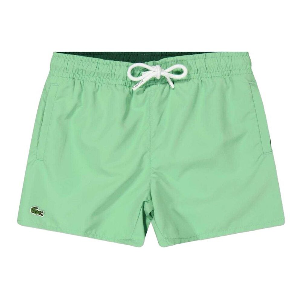 Lacoste Boys Crocodile Print Swim Shorts / Green